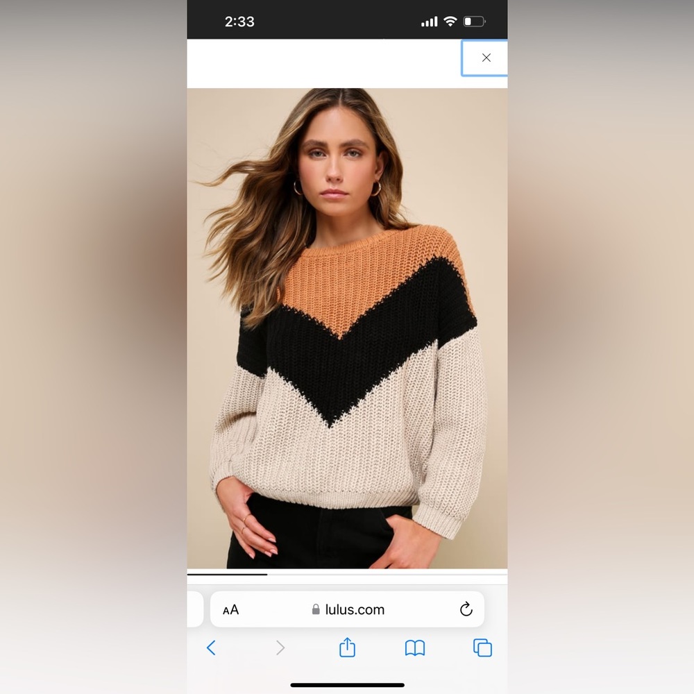 Brown chevron sweater